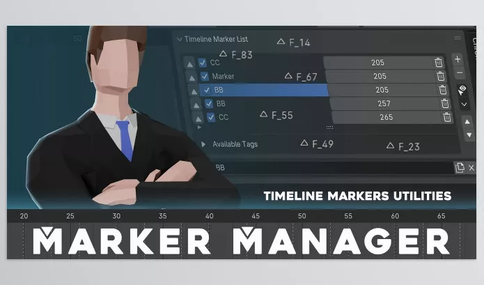 Blender – Marker Manager – Download v1.0.0 (Timeline Marker Utilities)