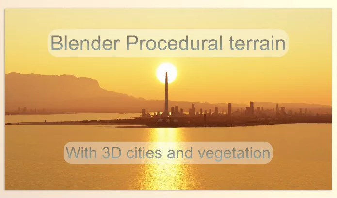 Blender – Large Scale Procedural Terrain Generator With 3D Cities And Vegetation Download