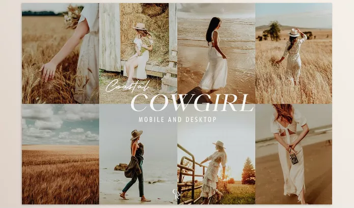 CreativeMarket – 15 Coastal Cowgirl Lightroom Presets Download 290909733