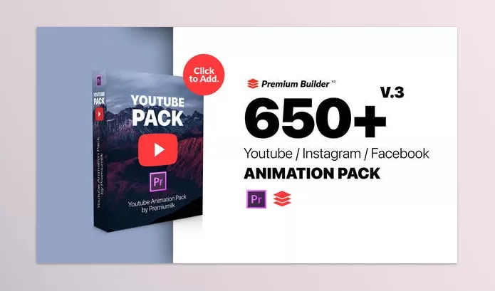 Videohive – Youtube Pack v3 Download 25854755 (MOGRTs for Premiere & Extension Tool)