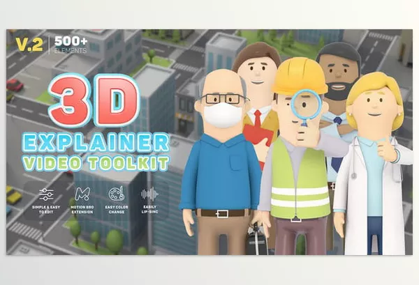 Videohive – 3D Characters Explainer Toolkit v2 Download 26491556