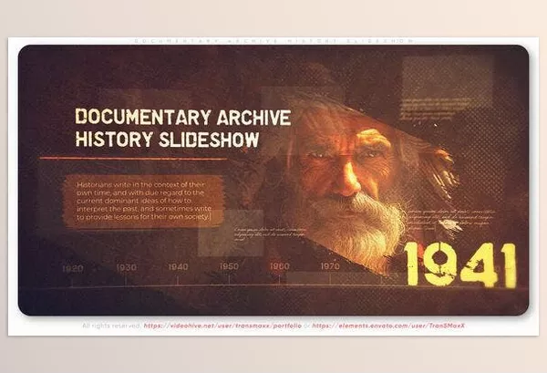 Videohive – Documentary Archive History Slideshow Download 50207001