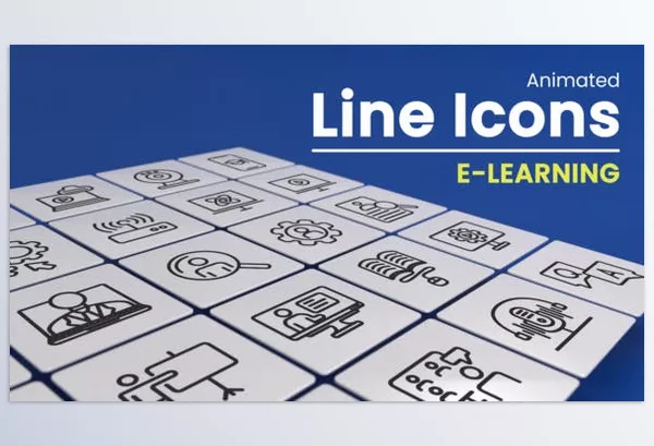 Videohive – 50 Animated E Learning Line Icons Download 50925532