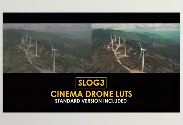 Videohive – Slog3 Cinema Drone and Standard Color LUTs Download 51047489