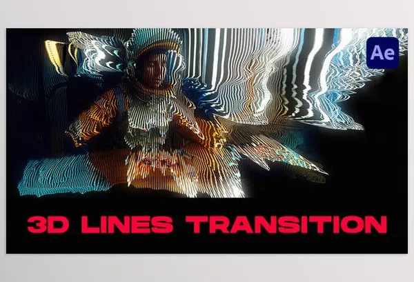 Videohive – 3D Lines Transitions After Effects Download 51000125