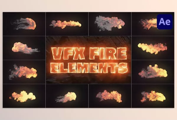 Videohive – VFX Fire Elements for After Effects Download 51093200