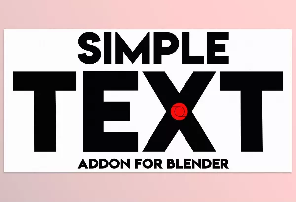 Blender – Simple Text Addon Download v1.1.1