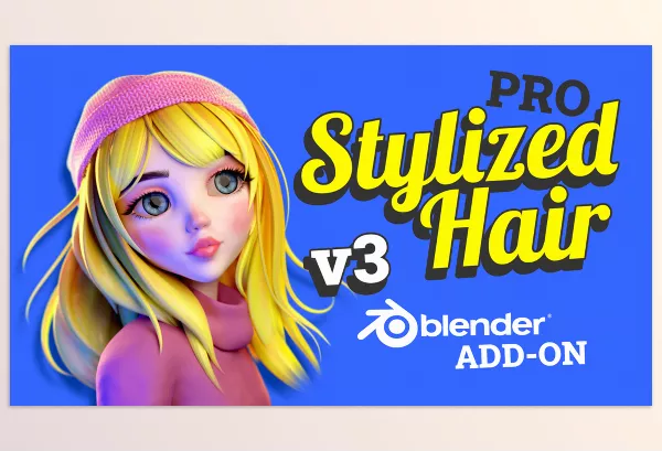 Gumroad – Stylized Hair PRO Download v3.14 (Hair Editing for Blender)