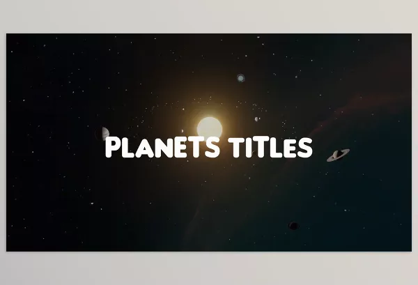 Videohive – Planets And Asteroids Titles for After Effects Download 52445671