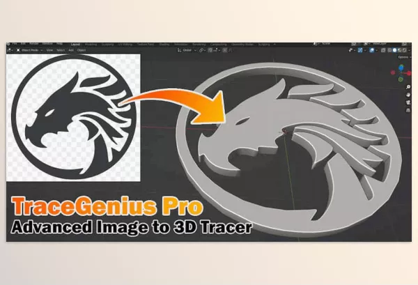 Blender – Tracegenius Pro Download v2.1 (Advanced 2D Image To 3D Mesh Tracer)