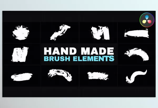 Videohive – Hand Made Brush Elements Davinci Resolve Download 52660018