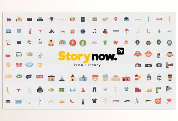 Videohive – Story Now 1400 Icons Library for Premiere Pro Download 53526224