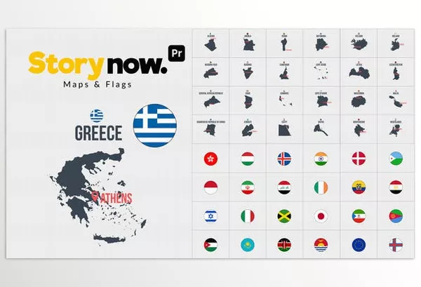 Videohive – Story Now Download 53527832 (Maps and Flags for Premiere Pro)