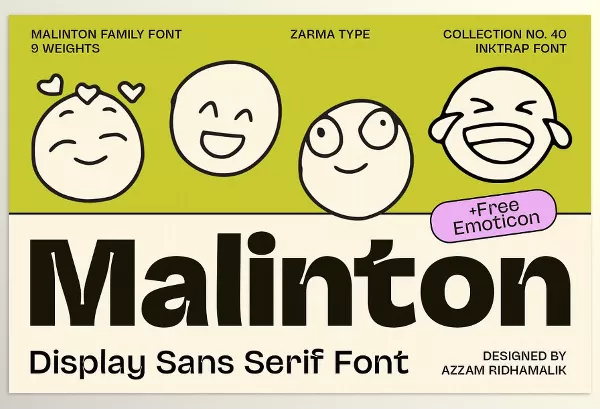 Creative Market – Malinton Display Sans Font Family Download 288747692