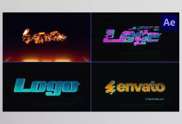 Videohive – Cyberpunk Logo Reveal After Effects Download 55608729