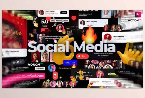 Videohive – Social Media Graphics Pack for Premiere Pro Download 49300033