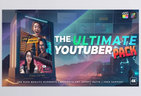 Videohive – The Ultimate YouTuber Pack Download 19539344 (Final Cut Pro X)