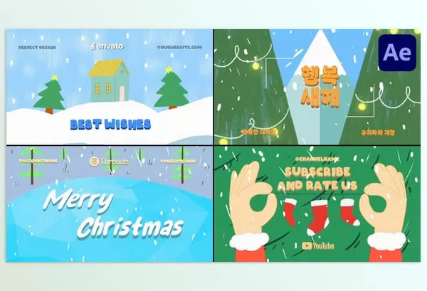 Videohive – Cartoon Christmas Typography for After Effects Download 55184563