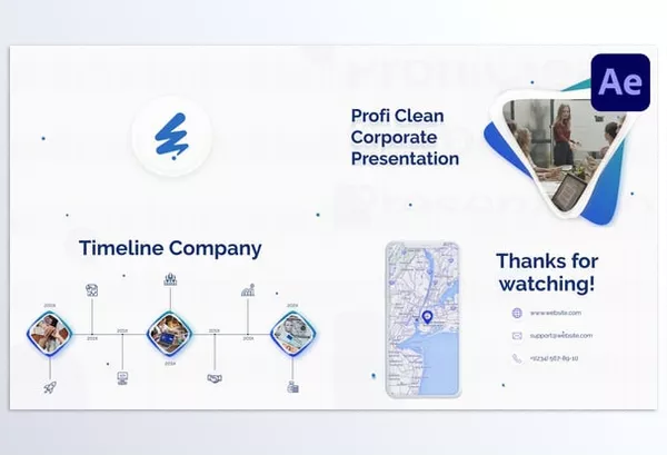 Videohive – Profi Clean Corporate Presentation for After Effects Download 55731982
