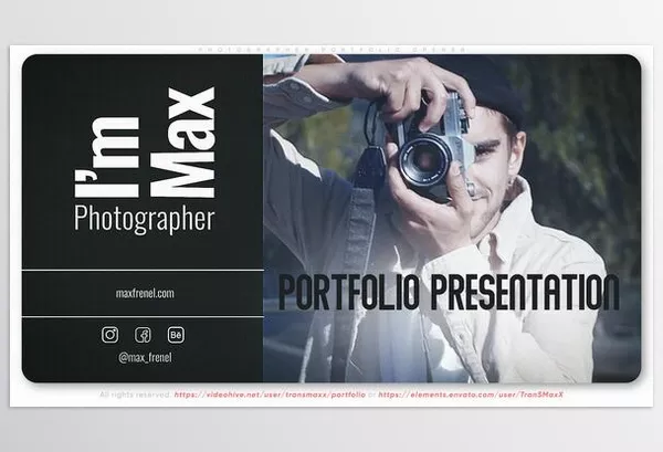 Videohive – Photographer Portfolio Opener Download 55712228