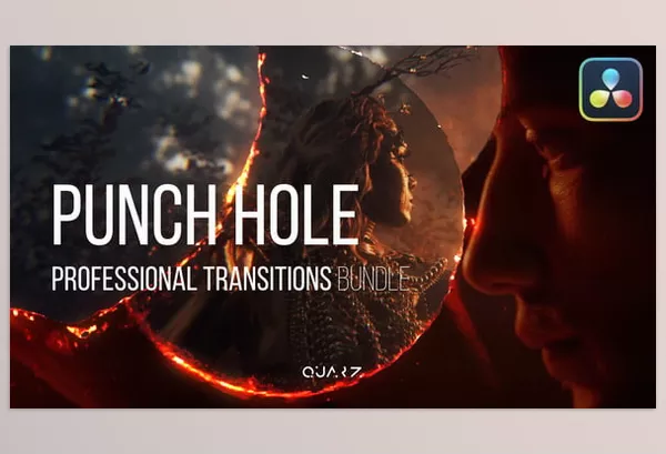 Videohive – Punch Hole Transitions for Davinci Resolve Download 55612485