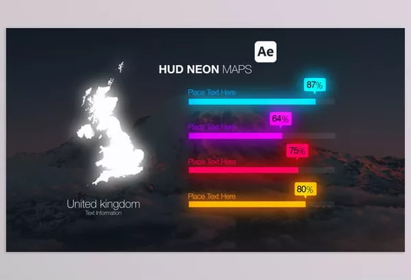 Videohive – HUD Neon Maps Download 55977247