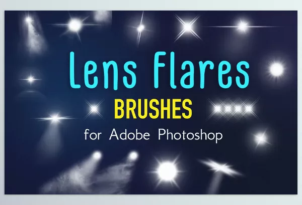 Creativemarket – Lens Flare Brushes for Adobe Photoshop Download 95016587