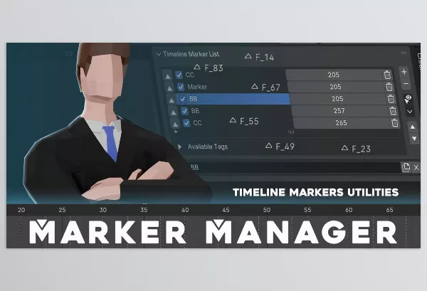 Blender – Marker Manager – Download v1.0.0 (Timeline Marker Utilities)