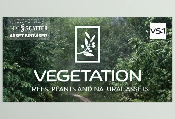 Blender – Tree Vegetation Pro Download v5 + Assets Vol.1 & 2 (Tree And Plant Animation Library Addon)