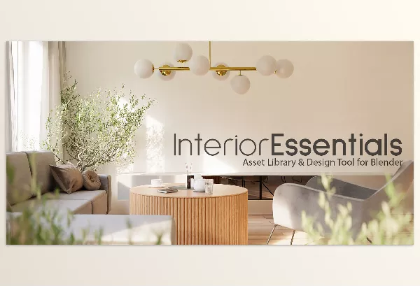 Blender – Interior Essential Download (Design Tool and Asset Library)