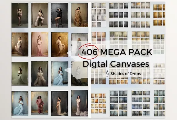 Shades of Drops – 406 Mega Pack Digital Canvases Download