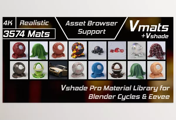 Blender – Vmats Download v1.5.9 (Realistic Material Library For Blender Cycles And Eevee)