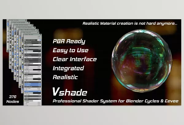 Blender – Vshade Download v1.8.2 (Professional Shader System For Blender Cycles And Eevee)