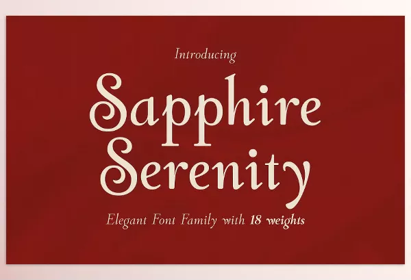 Creative Market – Sapphire Serenity Elegant Serif Download 289486798