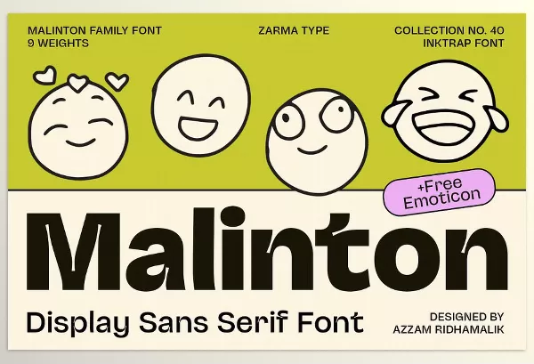 Creative Market – Malinton Display Sans Font Family Download 288747692